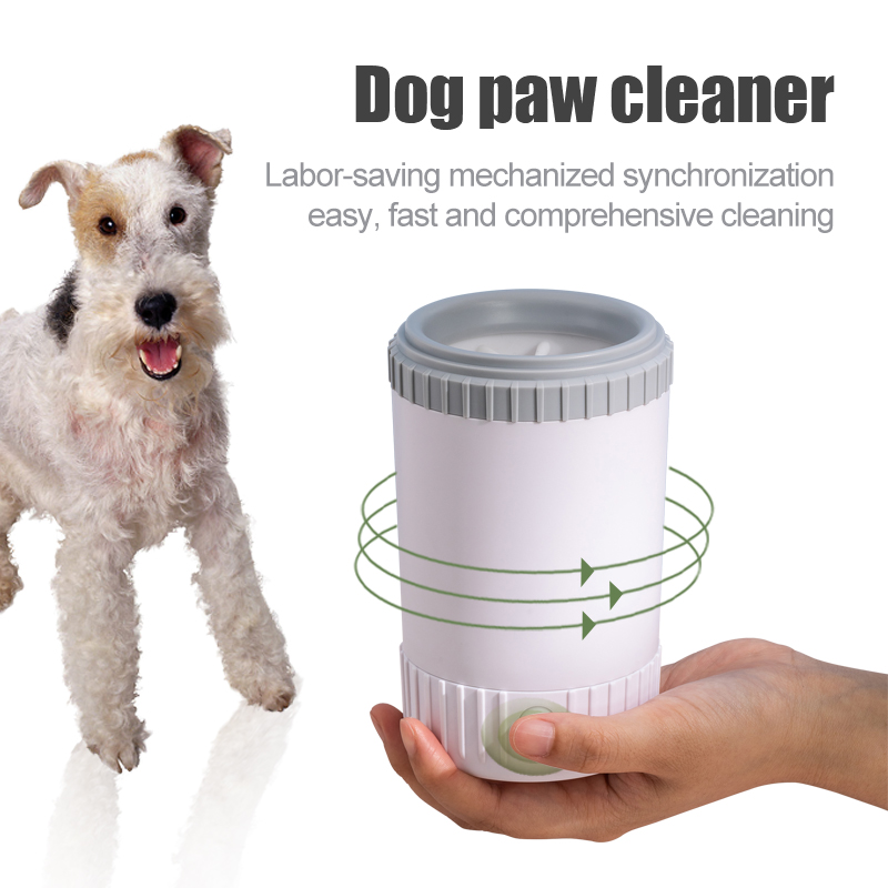 Преносимо почистващо средство за почистване на лапи за куче за малки и средни кучета с меки силиконови четинки
